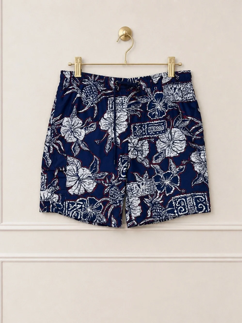 Vintage Big Dogs Men’s Medium Hawaiian Tropical Swim Trunks Board Shorts 1990’s